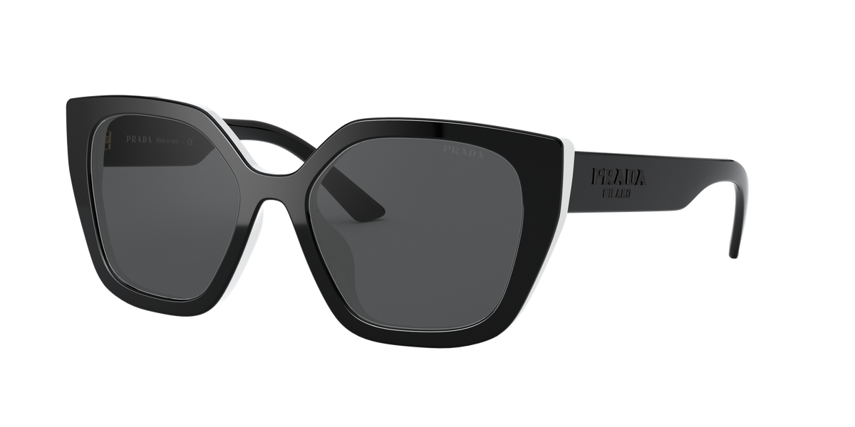 Prada PR 24XS YC45S0 Black/Ivory, three-quarter view