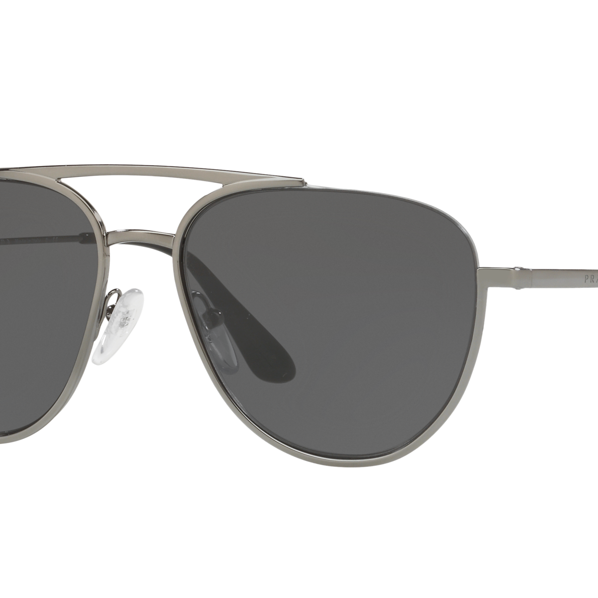 Prada PR 50US Gunmetal 5AV5S0 three-quarter view