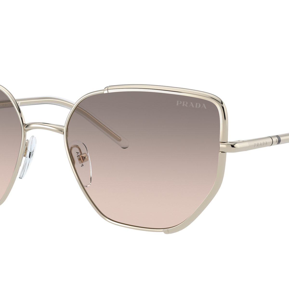 Prada PR 50WS Pale Gold ZVN4K0 three-quarter view