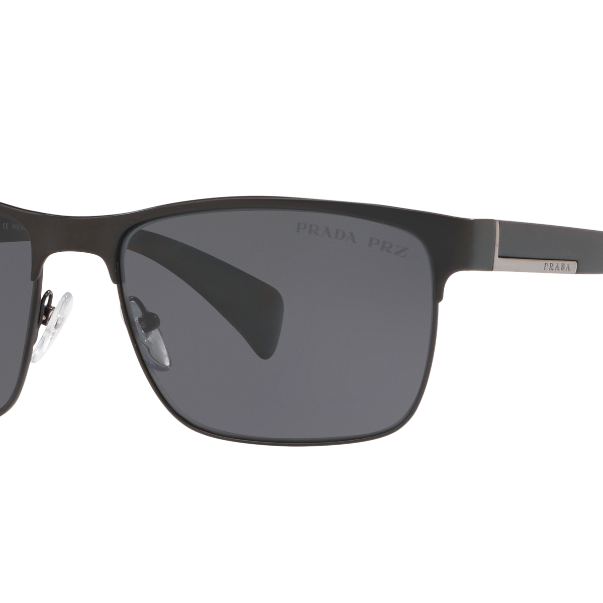 Prada PR 51OS Matte Black 1BO5Z1 three-quarter view
