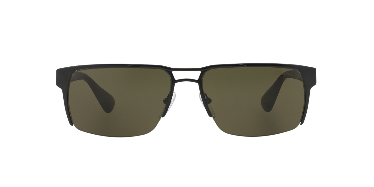 Prada PR 52RS Matte Black 1BO4J1 three-quarter view