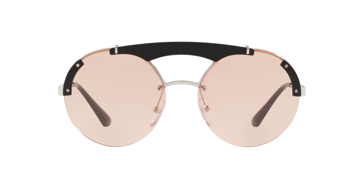 Prada PR 52US Silver/Black 1AB4Q0 three-quarter view