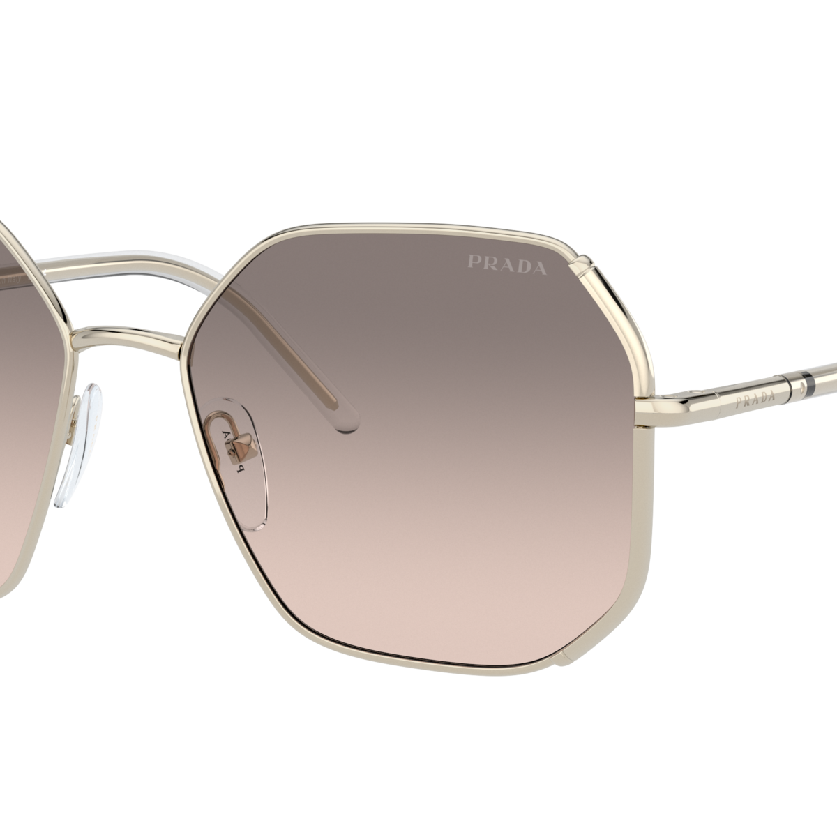 Prada PR 52WS Pale Gold ZVN4K0 three-quarter view