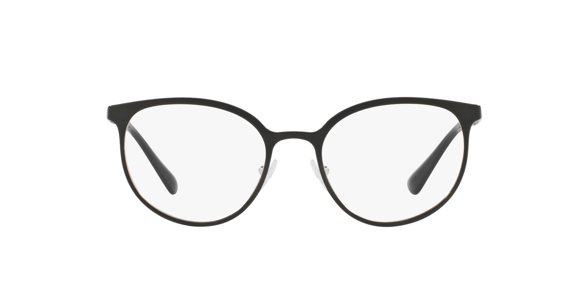 Prada PR 53TV Black/Silver 1AB1O1 three-quarter view