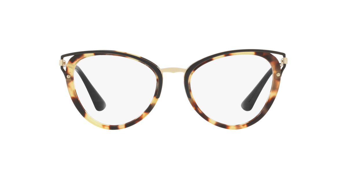 Prada PR 53UV Medium Havana 7S01O1 three-quarter view