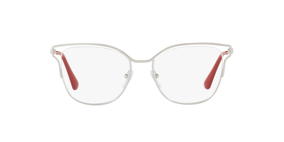 Prada PR 54UV Silver 1BC1O1 three-quarter view