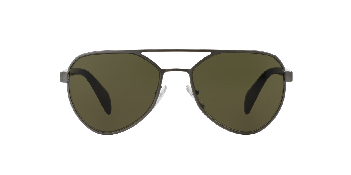 Prada PR 55RS Brushed Gunmetal 75S4J1 three-quarter view