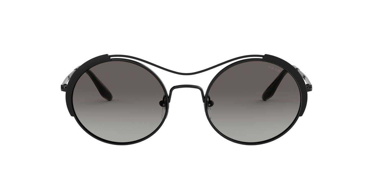 Prada PR 55VS Black/Matte Black 2640A7 three-quarter view