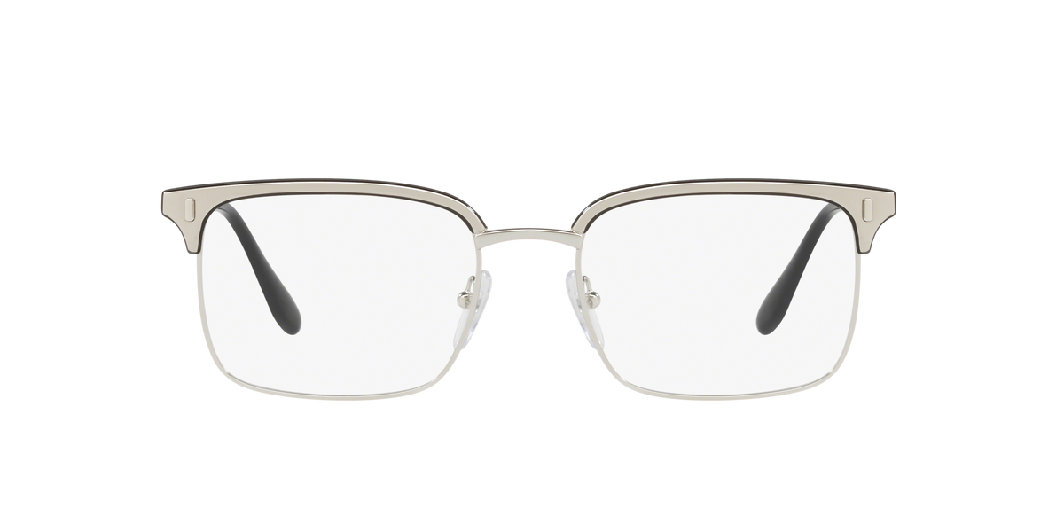 Prada PR 55VV Silver/Matte Silver 2751O1 three-quarter view
