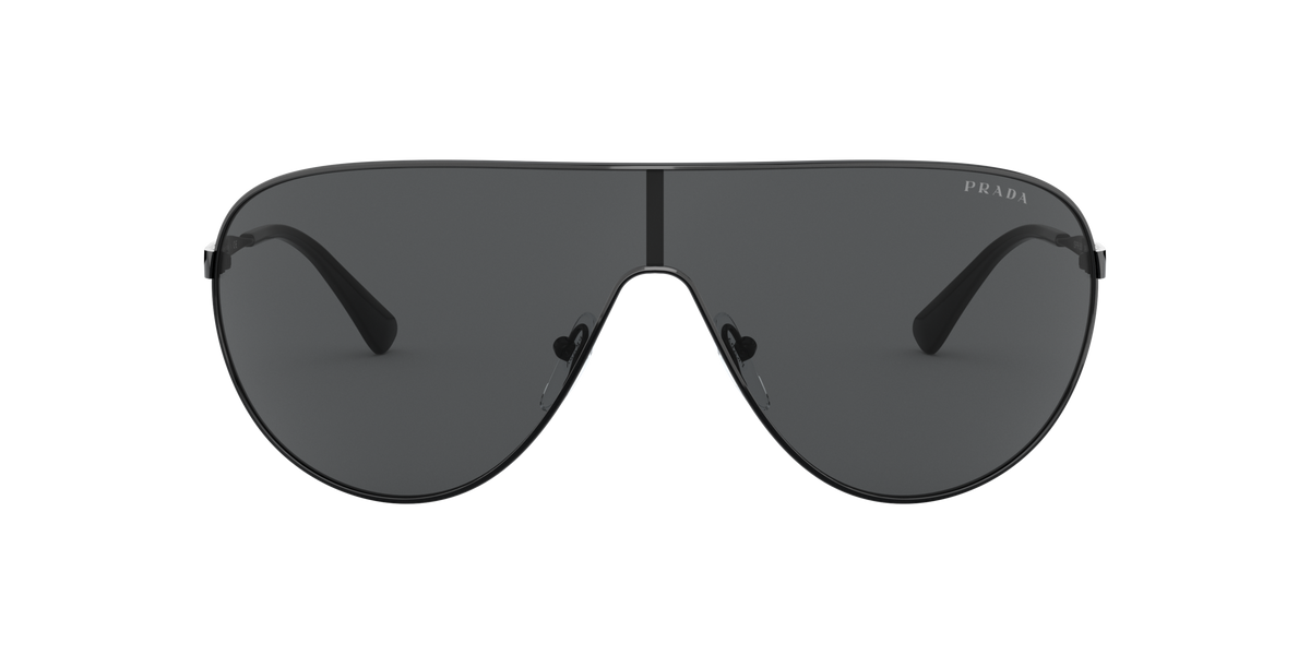 Prada PR 55XS Black 1AB5S0 three-quarter view