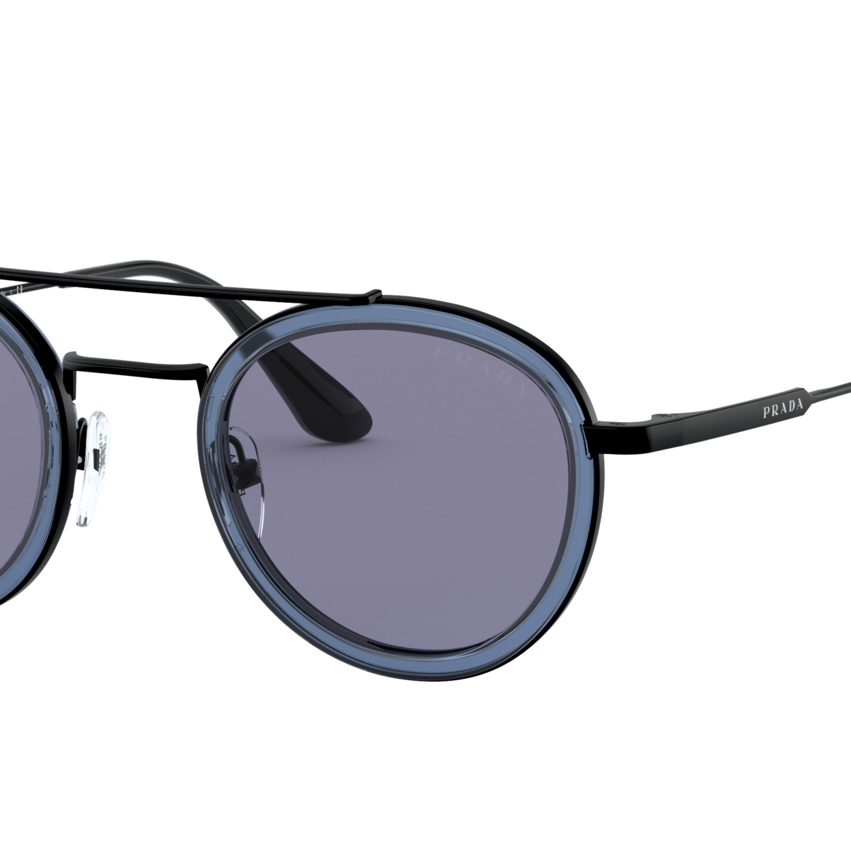Prada PR 56XS Blue/Gunmetal 04A420 three-quarter view