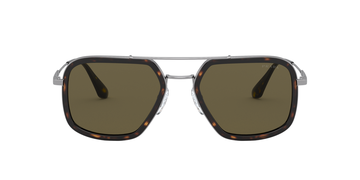 Prada PR 57XS Havana/Gunmetal 01A8C1 front view