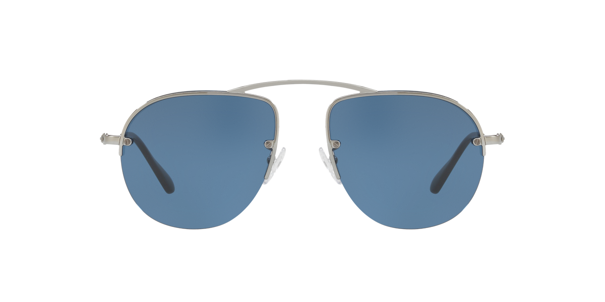 Prada PR 58OS Gunmetal 5AV1V1 three-quarter view