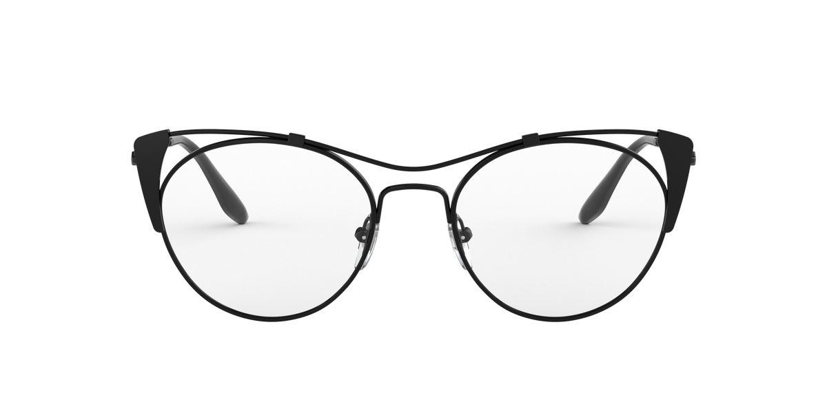 Prada PR 58VV Black/Matte Black 2641O1 three-quarter view