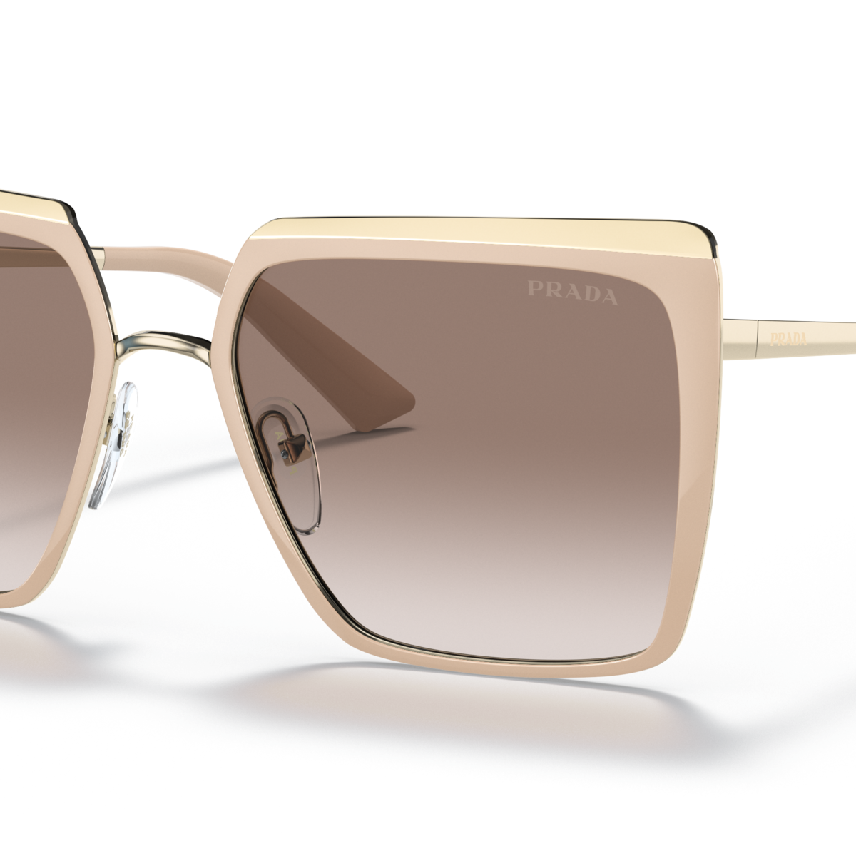 Prada PR 58WS Powder/Pale Gold 03R1L0 three-quarter view