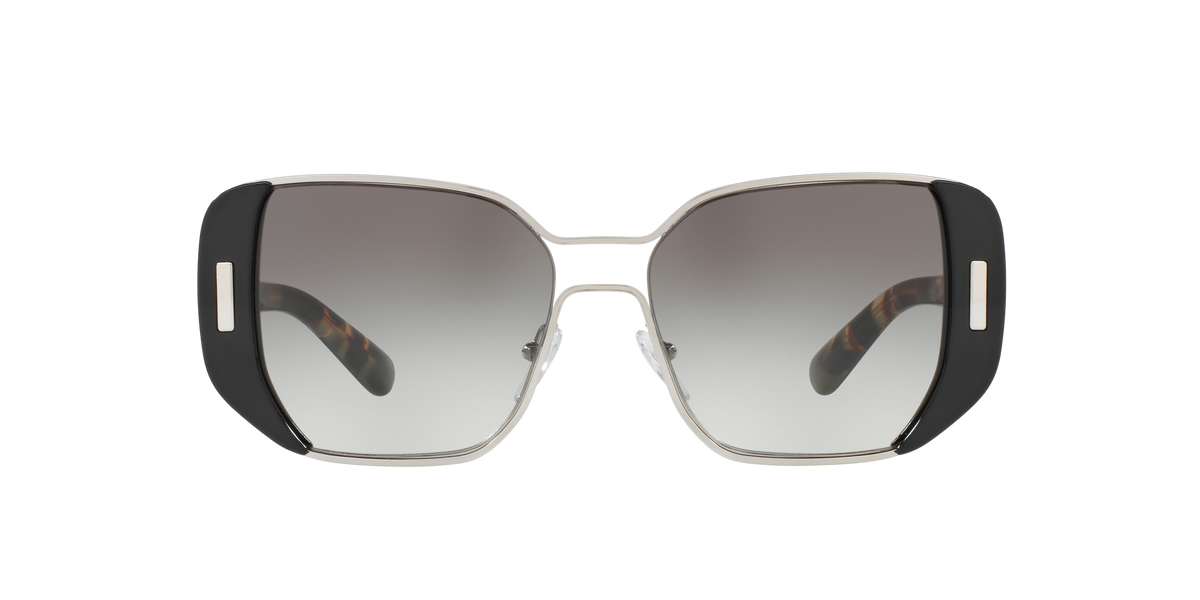 Prada PR 59SS Silver/Black 1AB0A7 three-quarter view