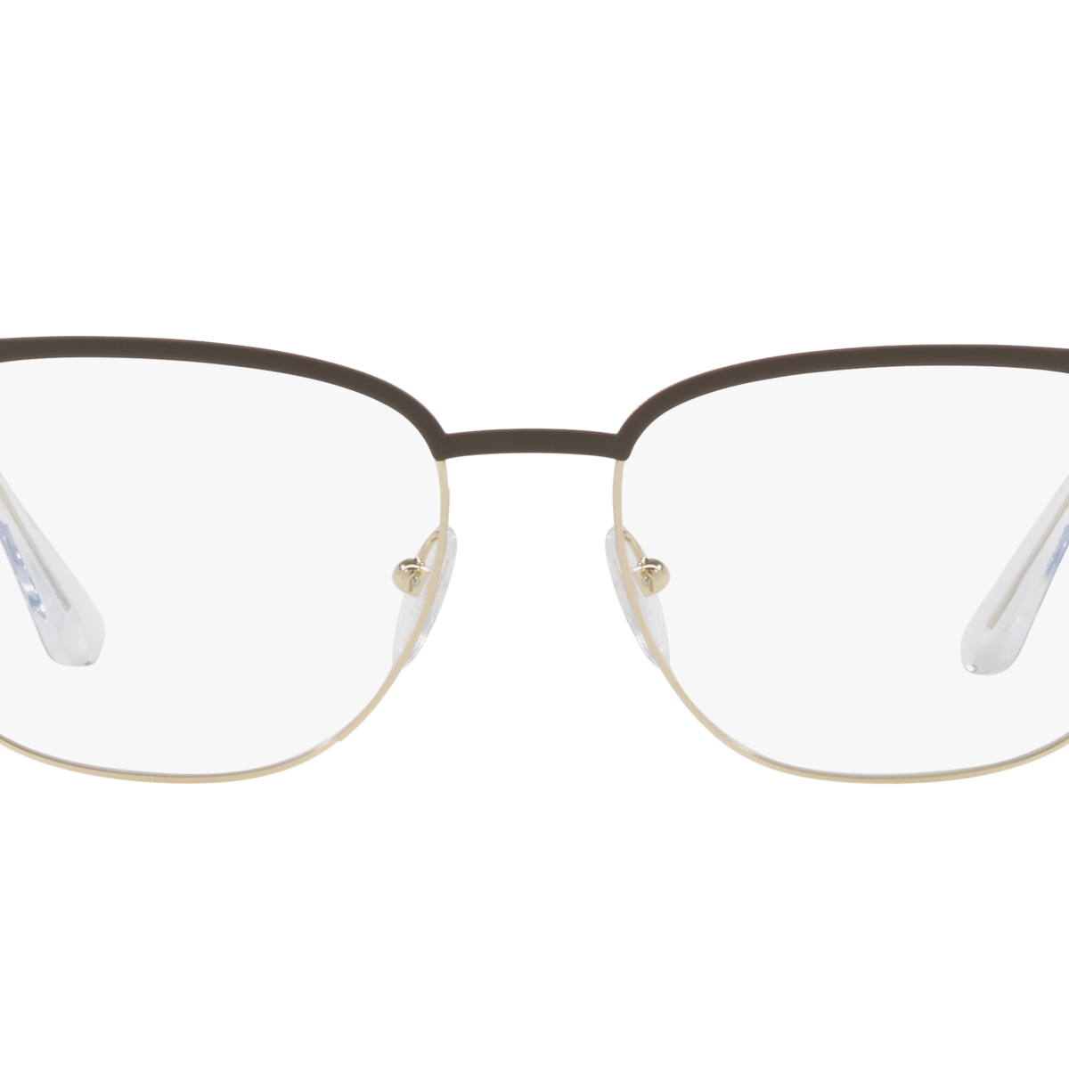 Prada PR 59UV Matte Brown/Pale Gold 0Y11O1 three-quarter view