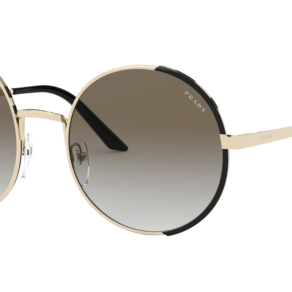 Prada PR 59XS Pale Gold/Black AAV0A7 three-quarter view