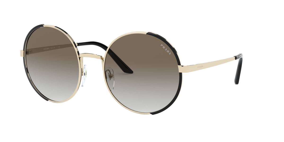 Prada PR 59XS Pale Gold/Black AAV0A7 three-quarter view