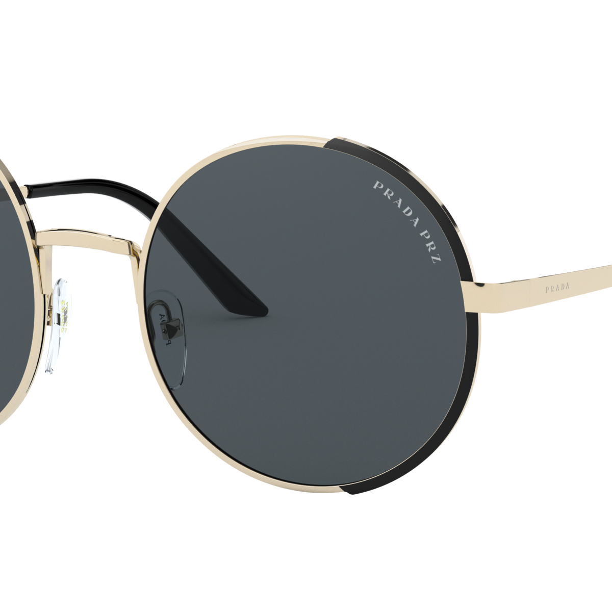 Prada PR 59XS Pale Gold/Matte Black QE35Z1 three-quarter view