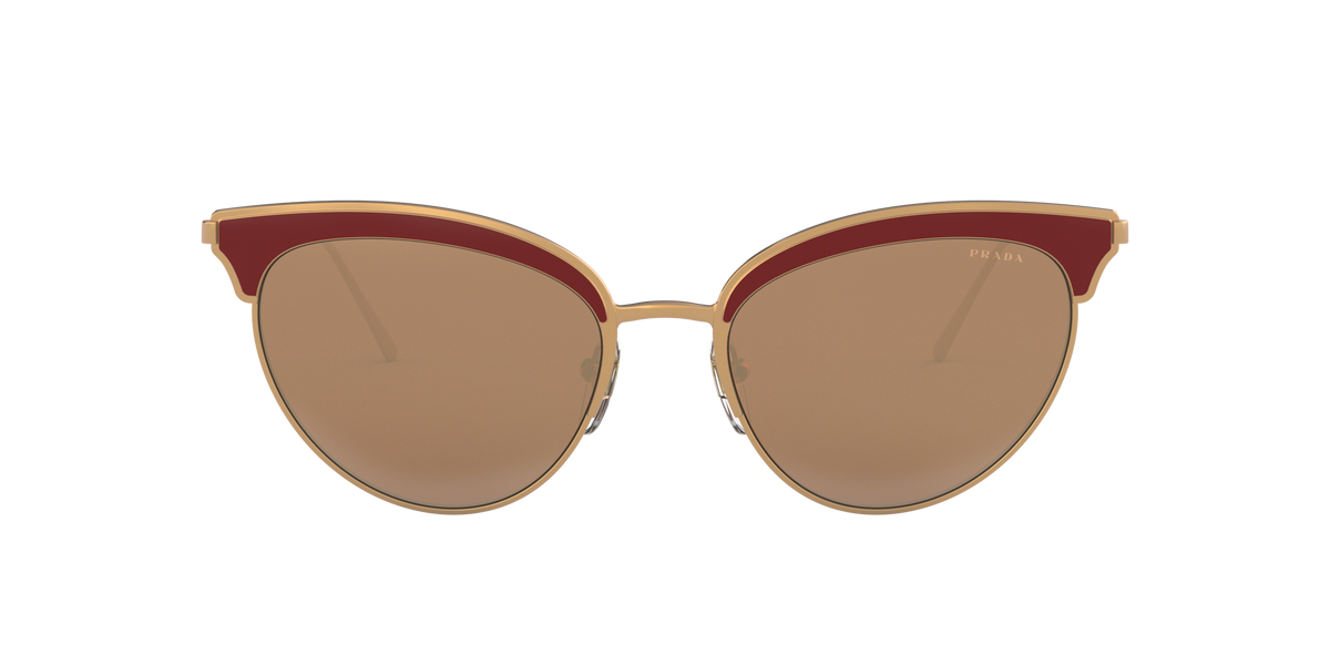 Prada PR 60VS Rose Gold/Bordeaux 400408 three-quarter view