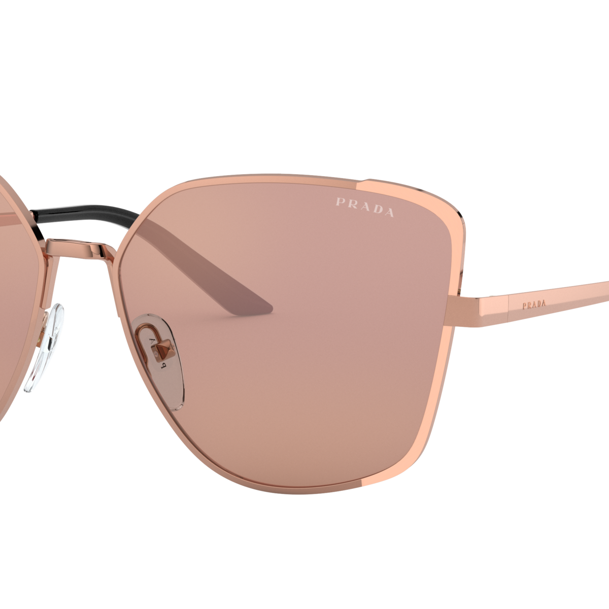 Prada PR 60XS Pink Gold/Matte Pink Gold 08E03C three-quarter view