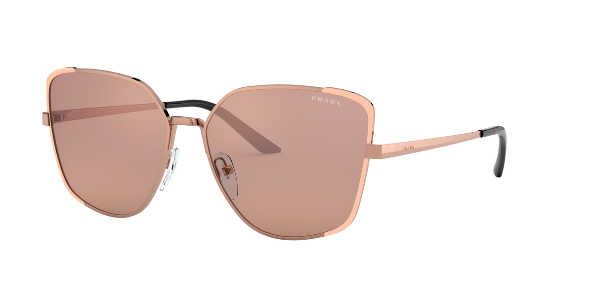 Prada PR 60XS Pink Gold/Matte Pink Gold 08E03C three-quarter view