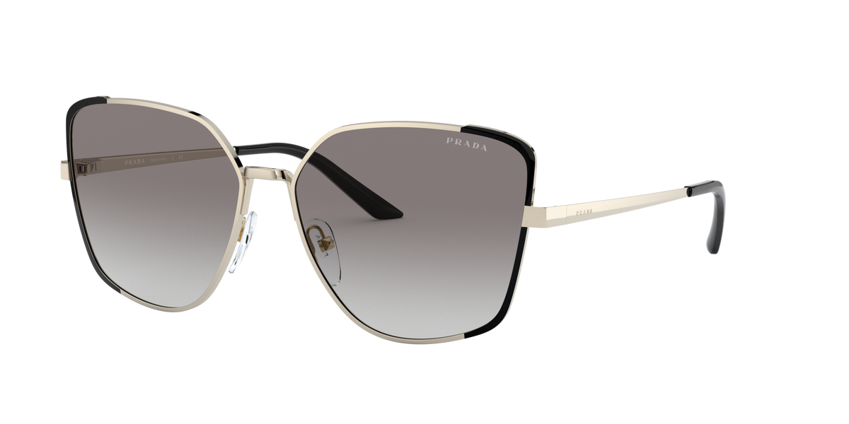 Prada PR 60XS Pale Gold/Black AAV0A7 three-quarter view