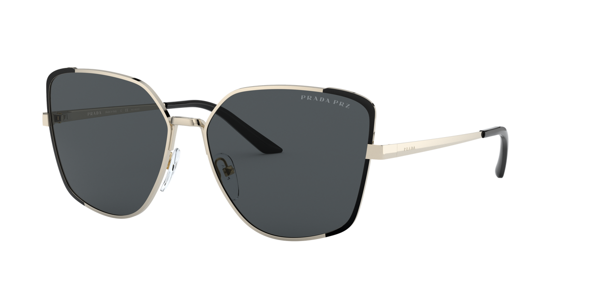 Prada PR 60XS Pale Gold/Matte Black QE35Z1 three-quarter view