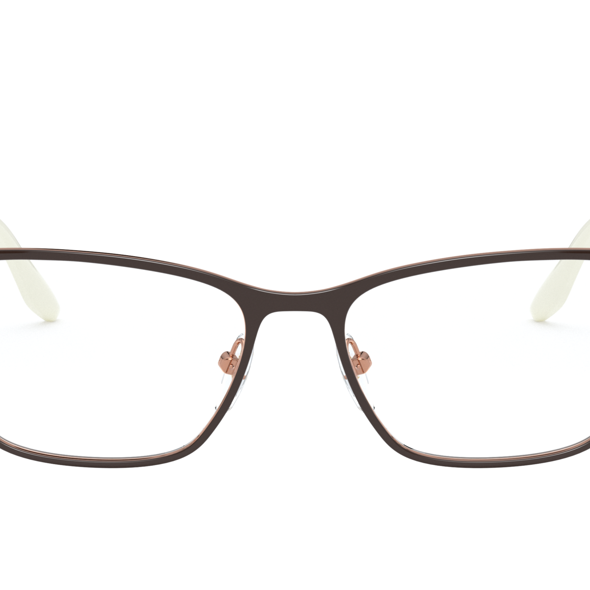 Prada PR 60XV Top Brown/Rose Gold 3311O1 three-quarter view
