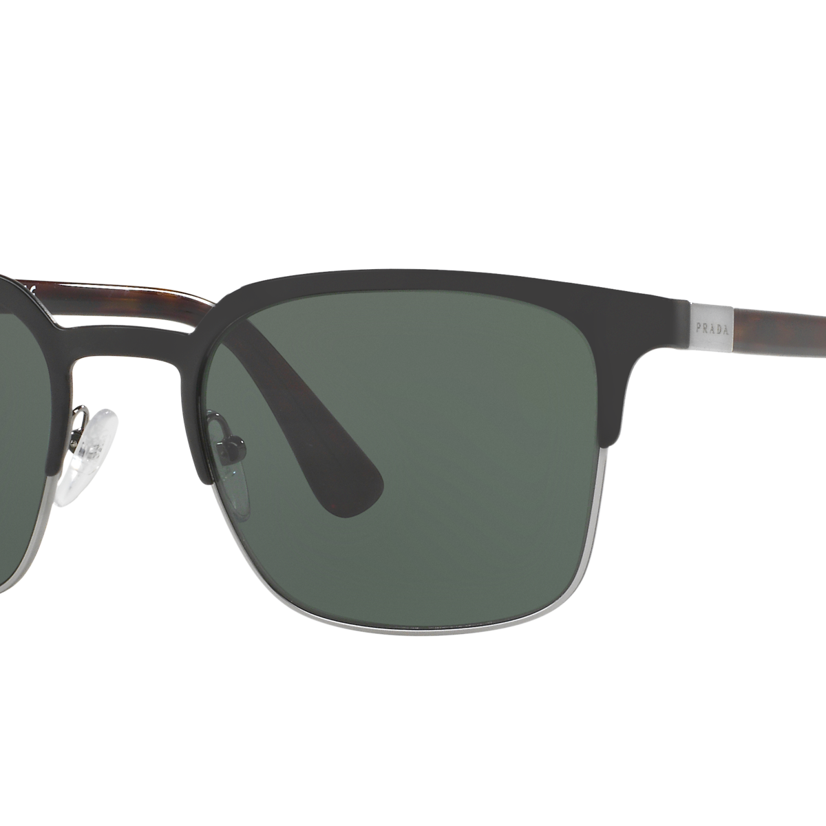 Prada PR 61SS Black/Gunmetal 1AB3O1 three-quarter view