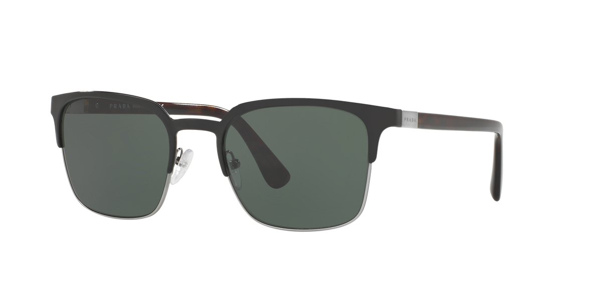 Prada PR 61SS Black/Gunmetal 1AB3O1 three-quarter view
