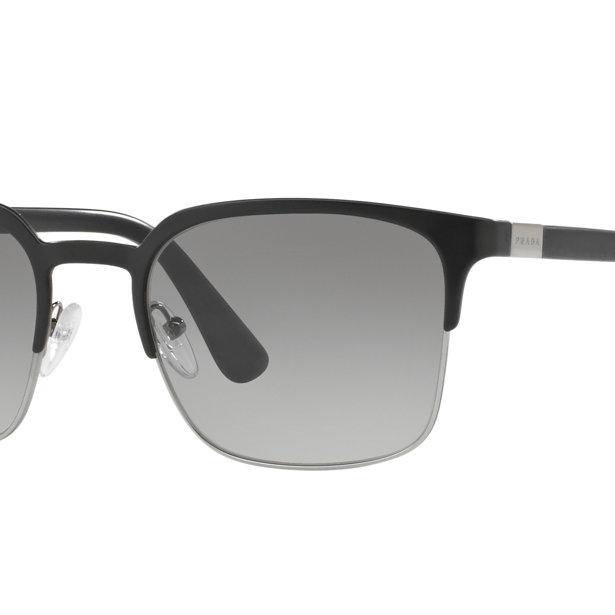 Prada PR 61SS Matte Black/Gunmetal 1BO3M1 three-quarter view