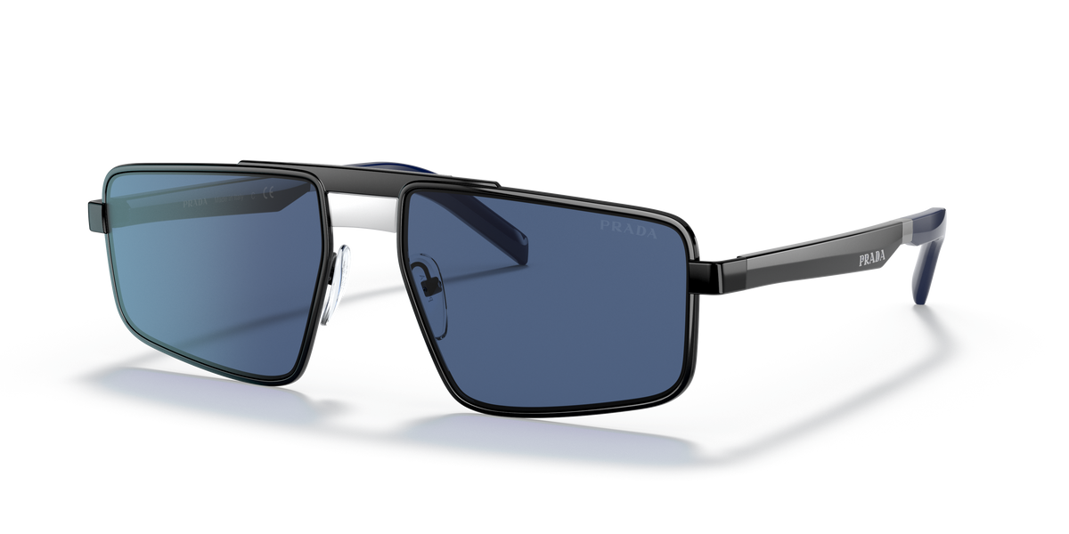 Prada PR 61WS Black/Blue 09S06A three-quarter view