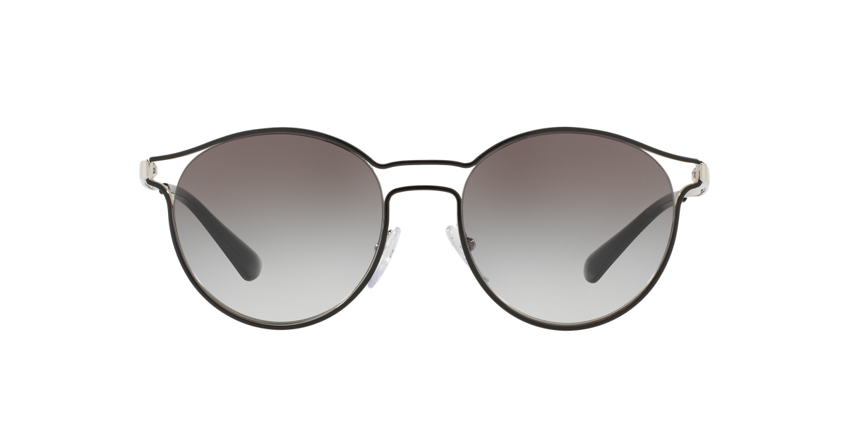 Prada PR 62SS Black/Silver 1AB0A7 three-quarter view