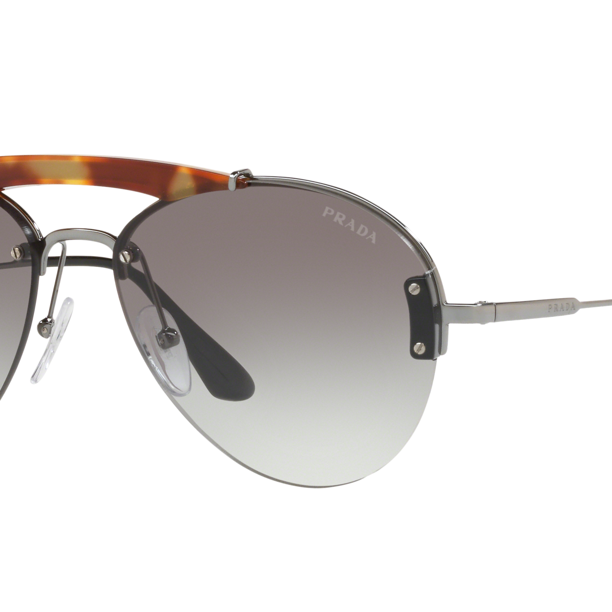 Prada PR 62US Light Havana/Gunmetal 2990A7 three-quarter view