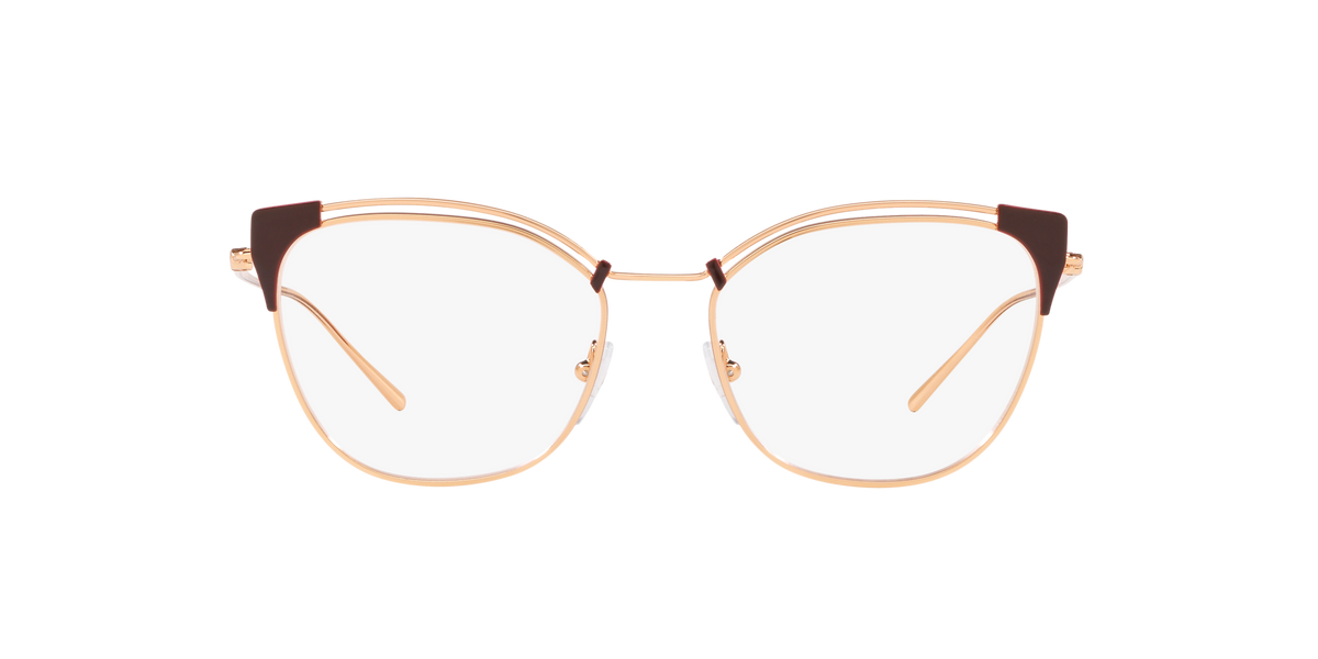 Prada PR 62UV Top Bordeaux/Pink Gold 4001O1 three-quarter view