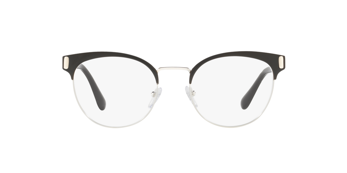 Prada PR 63TV Black/Silver 1AB1O1 three-quarter view