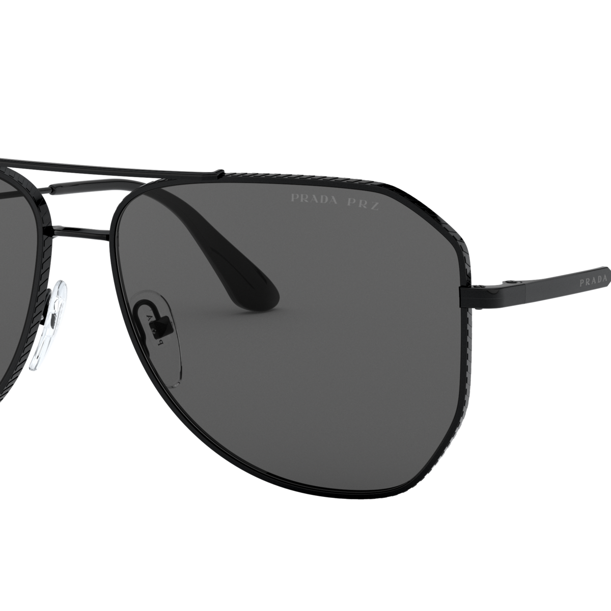 Prada PR 63XS Black 1AB08G three-quarter view