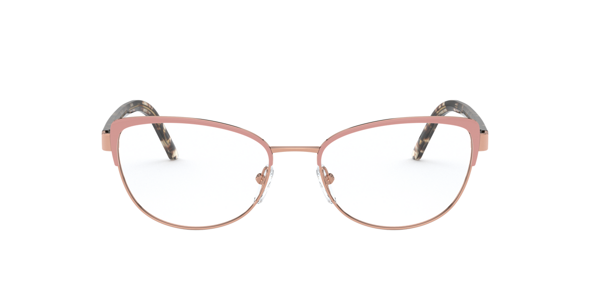 Prada PR 63XV Pink/Pink Gold 03B1O1 three-quarter view