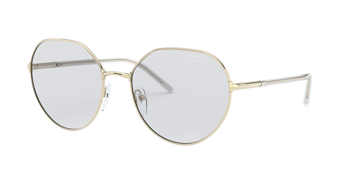 Prada PR 65XS Pale Gold ZVN07D three-quarter view