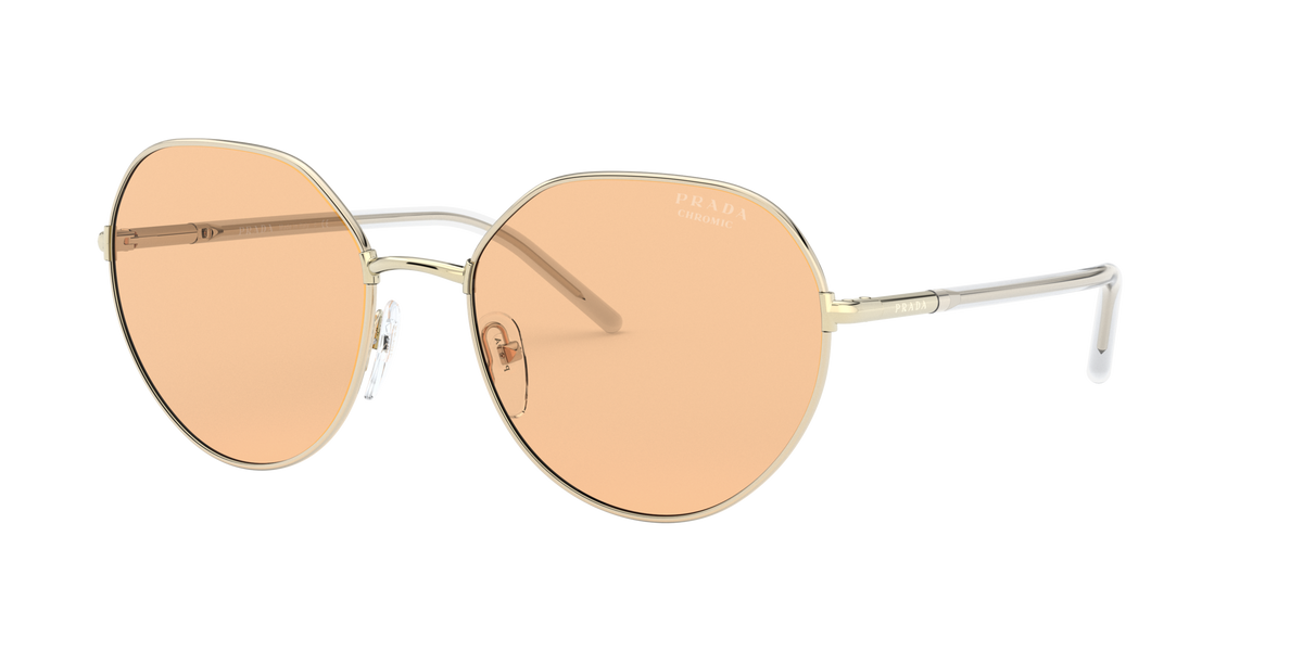 Prada PR 65XS Pale Gold ZVN09D three-quarter view
