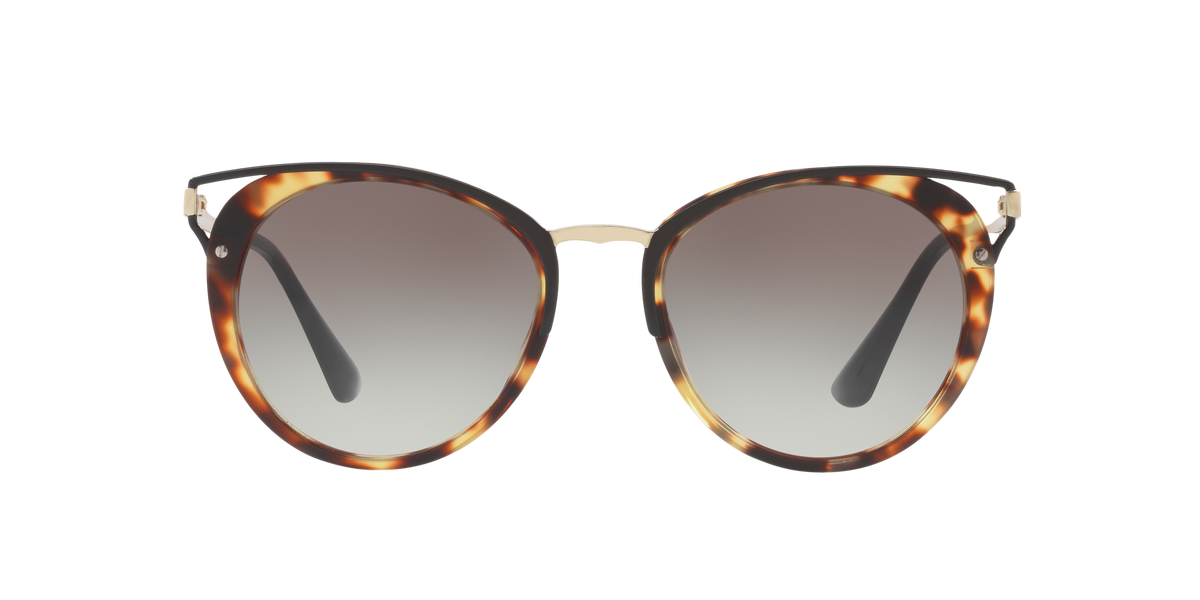 Prada PR 66TS Medium Havana 7S00A7 three-quarter view