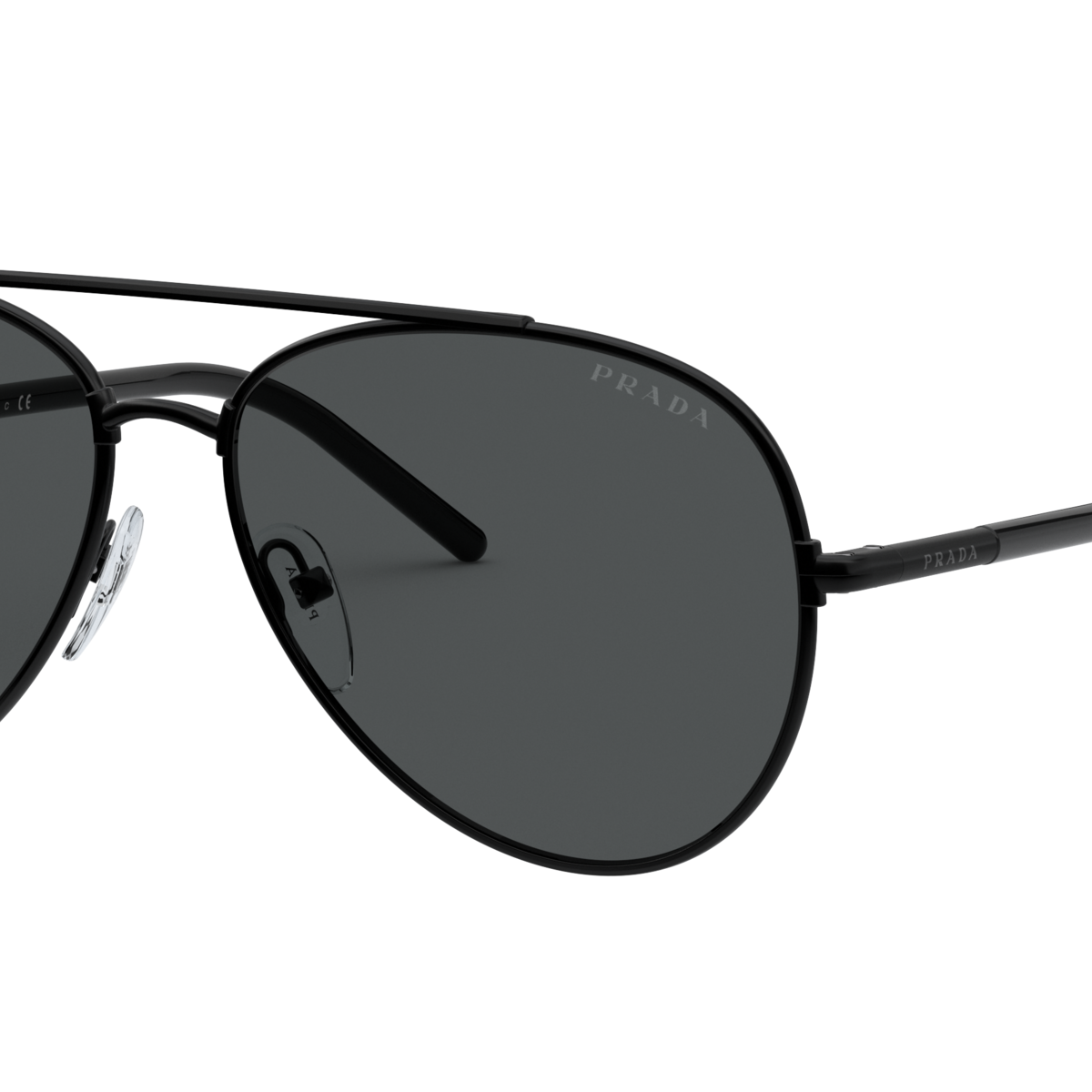 Prada PR 66XS Black 1AB5S0 three-quarter view