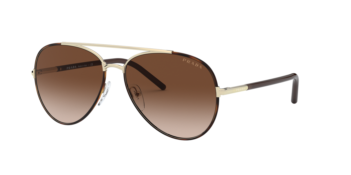 Prada PR 66XS Havana 2AU6S1 three-quarter view