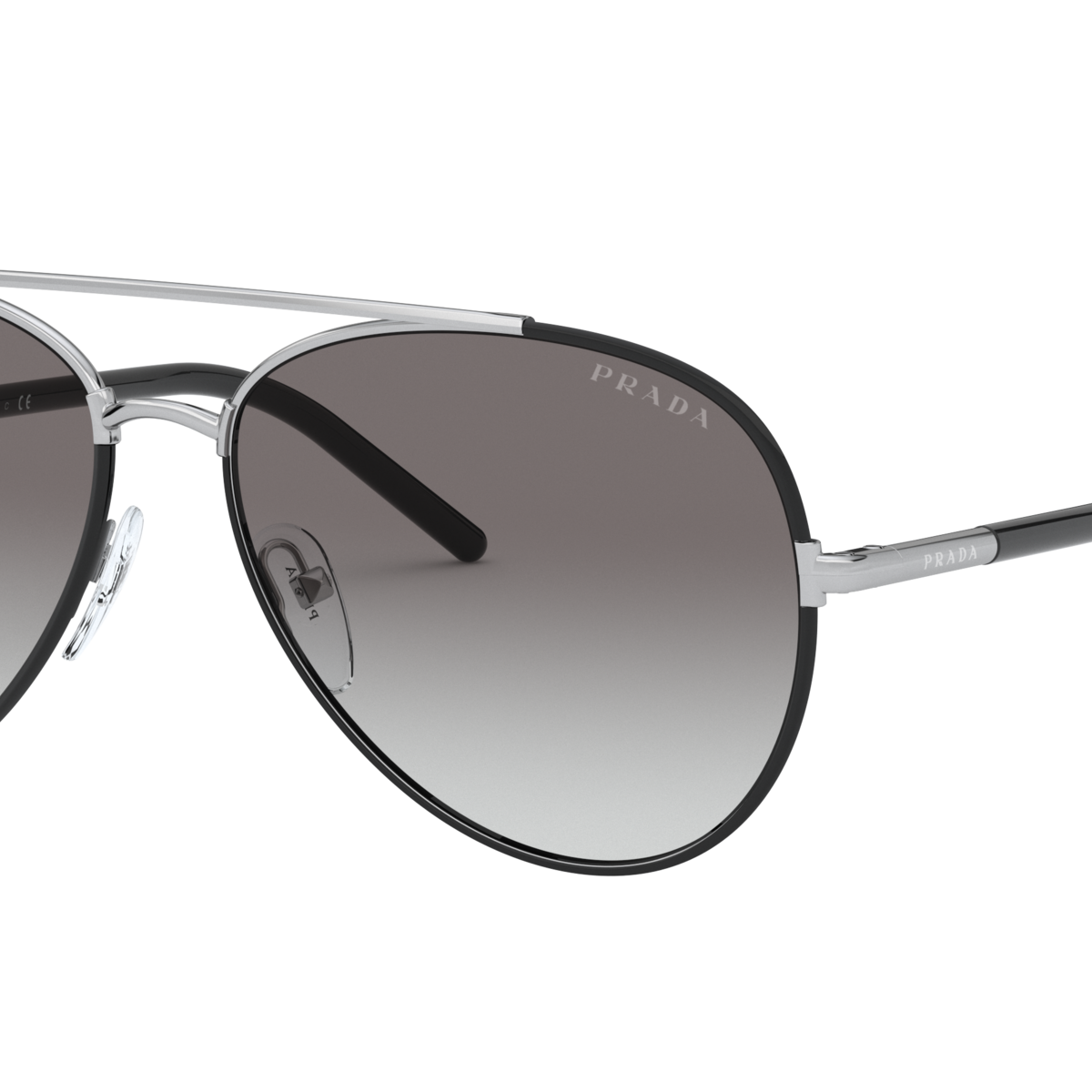 Prada PR 66XS Black 4990A7 three-quarter view