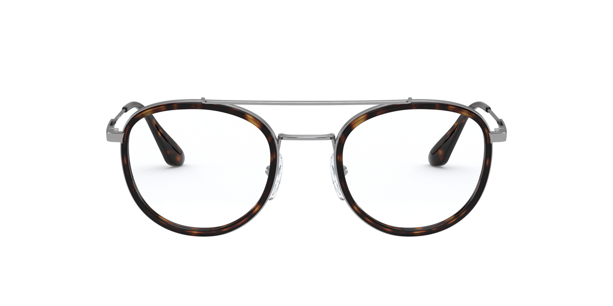 Prada PR 66XV Havana/Gunmetal 01A1O1 three-quarter view