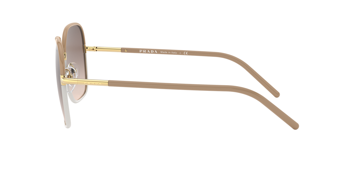 Prada PR 67XS 09G3D0 Beige, side view showing the temple