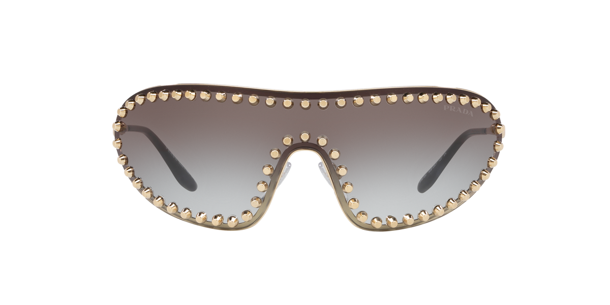 Prada PR 73VS Pale Gold 5080A7 three-quarter view