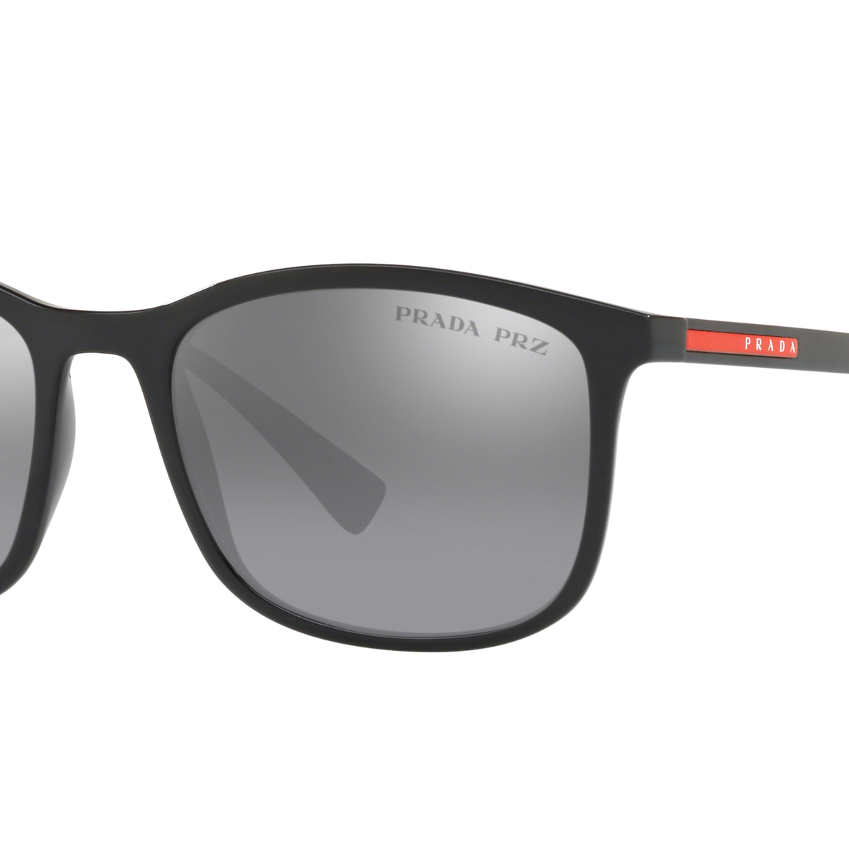 Prada Linea Rossa PS 01TS Black 1AB2F2 three-quarter view
